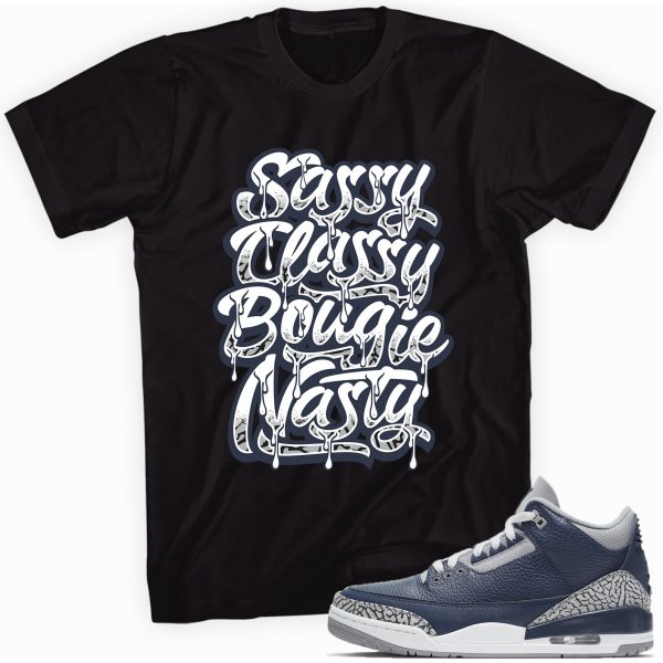 Sassy Classy T-shirt Made To Match Jordan 3 Retro Midnight Navy Jezsport.com