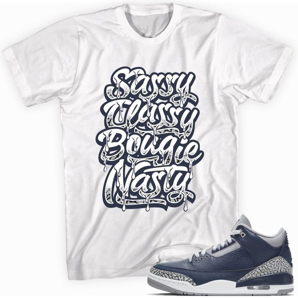 Sassy Classy T-shirt Made To Match Jordan 3 Retro Midnight Navy Jezsport.com