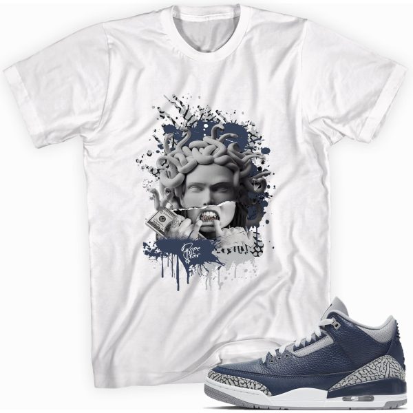 Medusa Shirt Made to Match Jordan 3 Retro Midnight Navy Jezsport.com