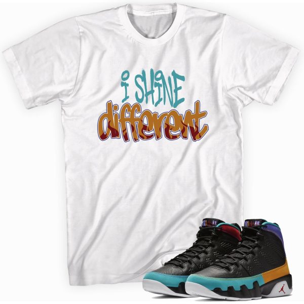 Shine Different Custom Sneaker Shirt Made to Match Jordan 9 Retro Jezsport.com