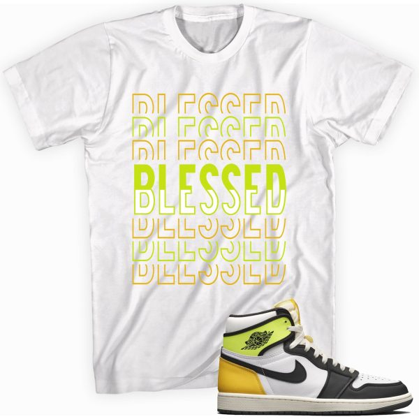 Blessed Shirt Made To Match Jordan 1 Retro Volt Gold Jezsport.com