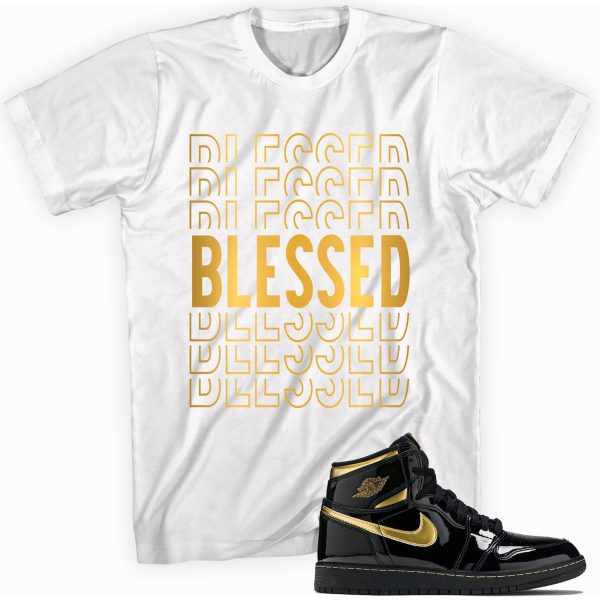 Blessed Made To Match Jordan 1 Retro High OG Metallic Gold Jezsport.com