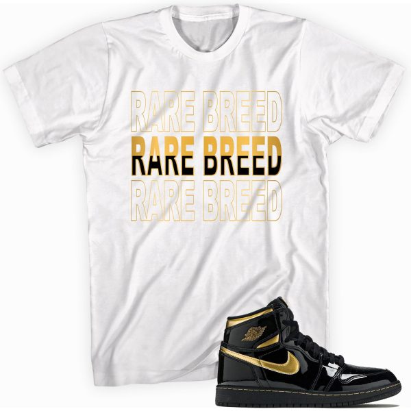 Rare Breed T-shirt Made To Match Jordan 1 Retro High OG Metallic Gold Jezsport.com