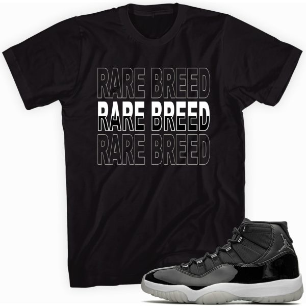 Rare Breed T-shirt Made To Match Jordan 11 Retro Jubilee Black Jezsport.com