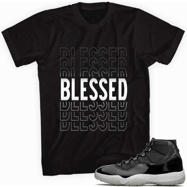 Blessed T-shirt Made To Match Jordan 11 Retro Jubilee Black Jezsport.com