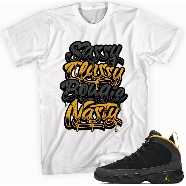 Sassy Classy Custom Sneaker Shirt Made to Match Jordan 9 Jezsport.com