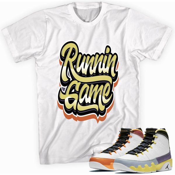 Running Game Custom Sneaker Shirt Made to Match Jordan 9 Retro Jezsport.com