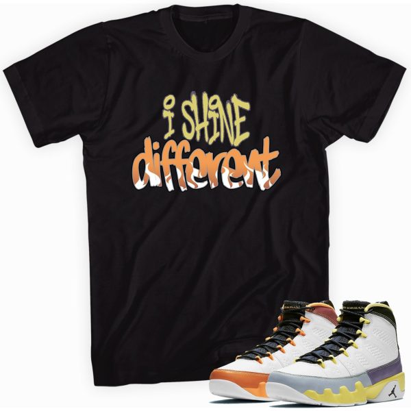 Shine Different Shirt Custom Made to Match Jordan 9 Retro Change The World Jezsport.com