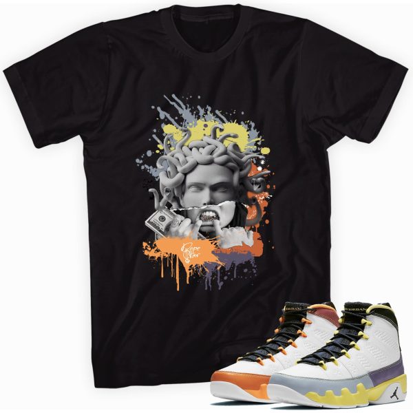 Medusa Custom Sneaker Shirt Made to Match Jordan 9 Retro Change The World Jezsport.com