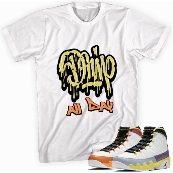 Drip All Day Custom Shirt Made to Match Jordan 9 Retro Change The World Jezsport.com