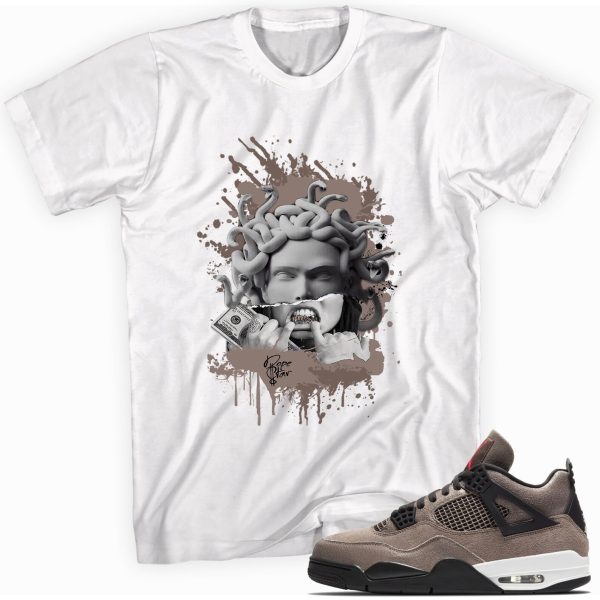 Medusa Custom Sneaker Shirt Made to Match Jordan 4 Retro Taupe Haze Jezsport.com