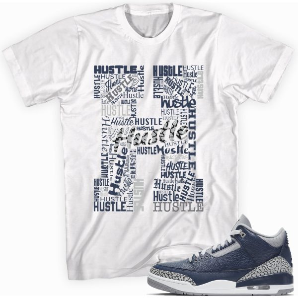 H Is For Hustle T-shirt Made To Match Jordan 3 Retro Midnight Navy Jezsport.com