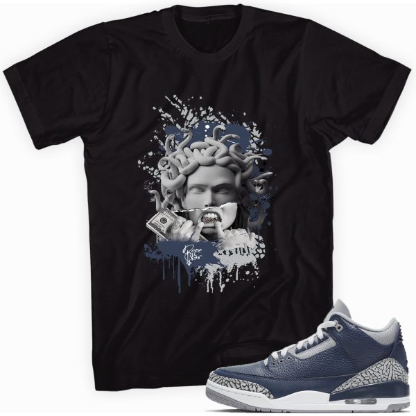 Medusa Shirt Made to Match Jordan 3 Retro Midnight Navy Jezsport.com