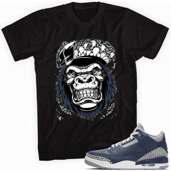 Gorilla Beast Adult Unisex Matching Shirt Made for Jordan 3 Retro Midnight Navy Jezsport.com