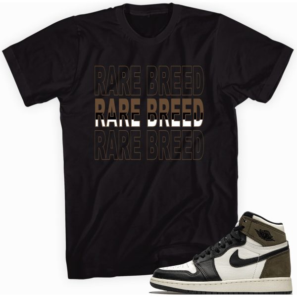 Rare Breed T-shirt Made To Match Jordan 1 Retro High OG Dark Mocha Jezsport.com