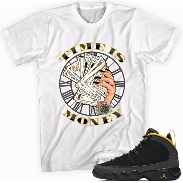 Time Is Money T-shirt Made To Match Jordan 9 Gold Jezsport.com