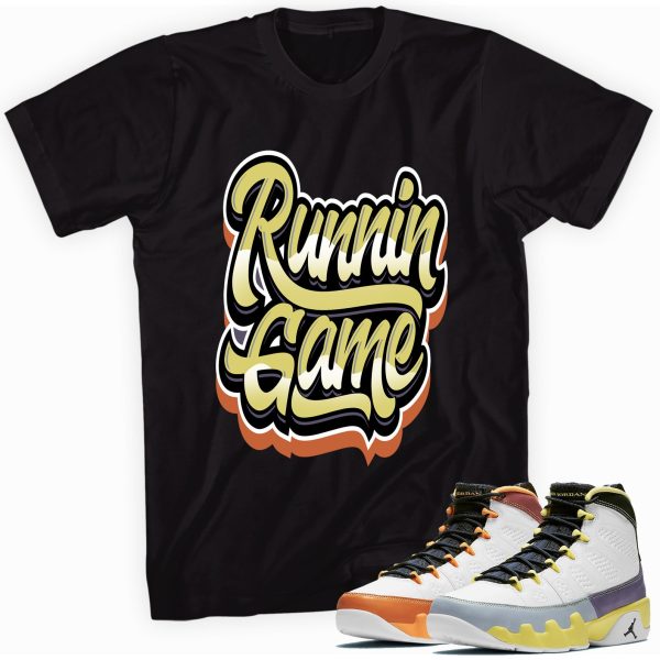 Running Game Custom Sneaker Shirt Made to Match Jordan 9 Retro Jezsport.com