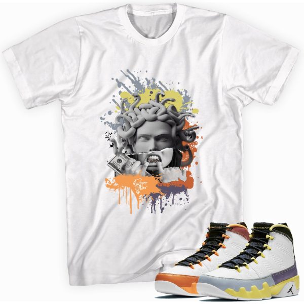 Medusa Custom Sneaker Shirt Made to Match Jordan 9 Retro Change The World Jezsport.com