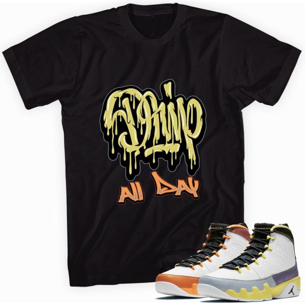 Drip All Day Custom Shirt Made to Match Jordan 9 Retro Change The World Jezsport.com