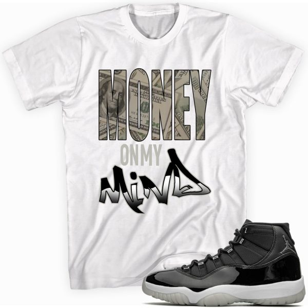 Money On My Mind T-shirt Made To Match Jordan 11 Retro Jubilee Black Jezsport.com