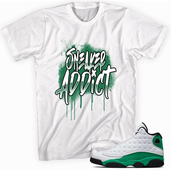 Sneaker Addict Sneaker Shirt Made to Match Jordan 13 Retro Lucky Green Jezsport.com