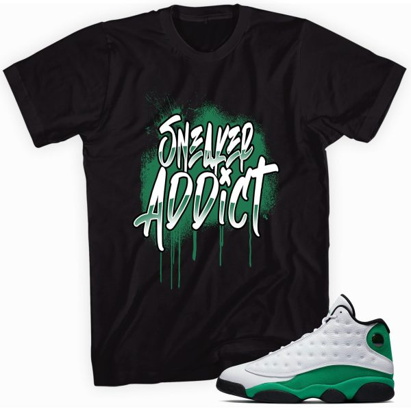 Sneaker Addict Sneaker Shirt Made to Match Jordan 13 Retro Lucky Green Jezsport.com