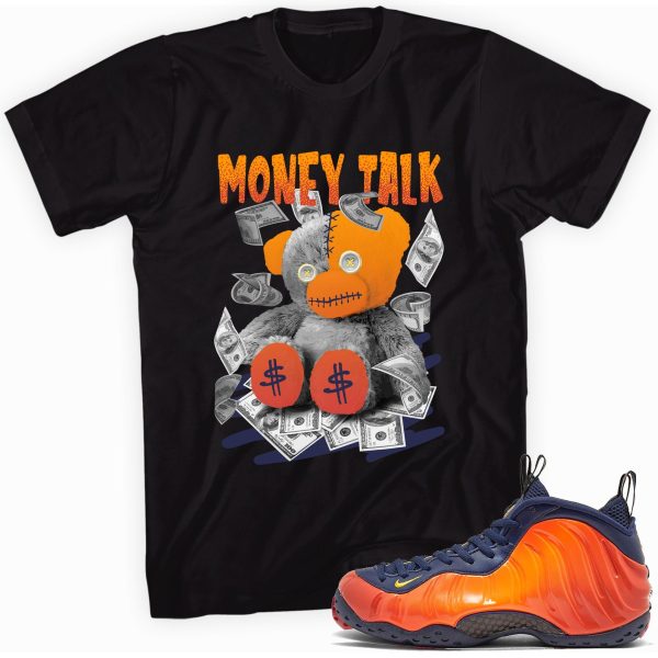 Money Talk Shirt Made for Foamposite One Blue Void Rugged Orange Jezsport.com