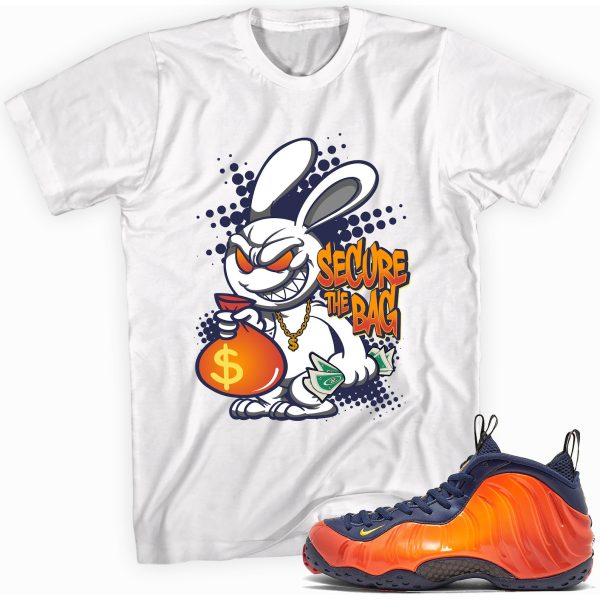 Secure the Bag Sneaker T-shirt Made To Match Foamposite Blue/Orange Jezsport.com