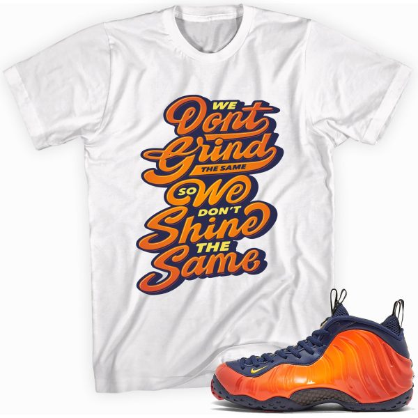 Grind/Shine Made To Match Foamposite Blue Void Rugged Orange Jezsport.com