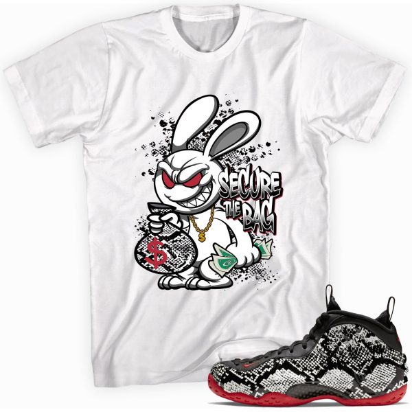 Secure the Bag Sneaker T-Shirt Made for Foamposite One Albino Snakeskin Jezsport.com