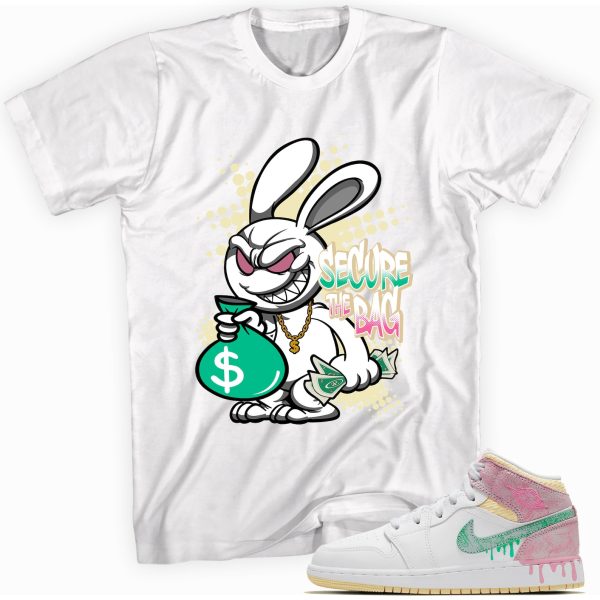 Secure the Bag Sneaker T-shirt Made To Match Jordan 1 Mid Paint Drip Jezsport.com