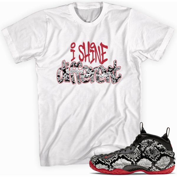 Shine Different Shirt Made to Match Foamposite One Albino Snakeskin Jezsport.com