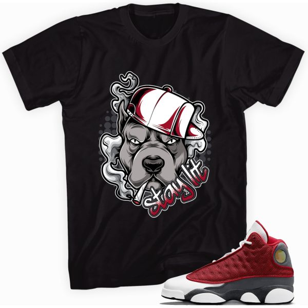 Stay Lit T-shirt Made To Match Jordan 13 Retro Gym Red Flint Grey Jezsport.com