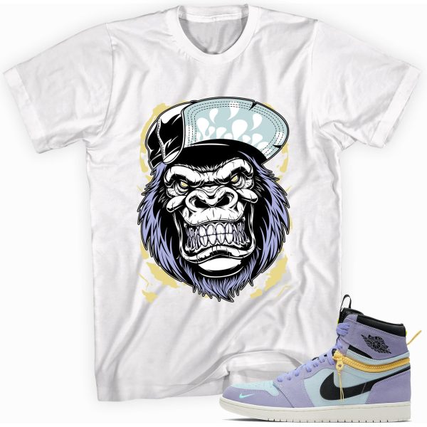 Gorilla Beast T-shirt Made To Match Jordan 1 Purple Jezsport.com