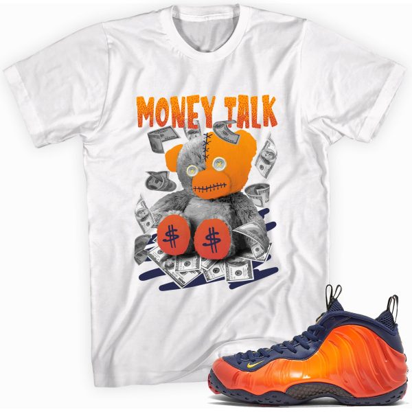 Money Talk Shirt Made for Foamposite One Blue Void Rugged Orange Jezsport.com