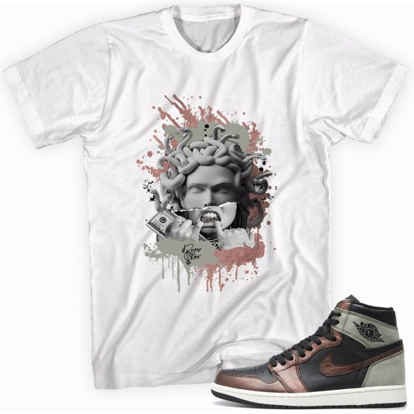 Medusa Custom Sneaker Shirt Made to Match Jordan 1 Retro High OG Patina Jezsport.com