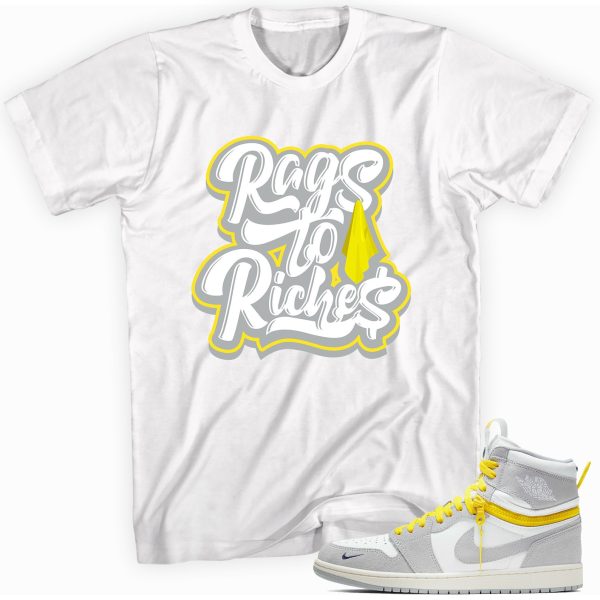 Rags To Riches T-shirt Made To Match Jordan 1 Smoke Grey Jezsport.com