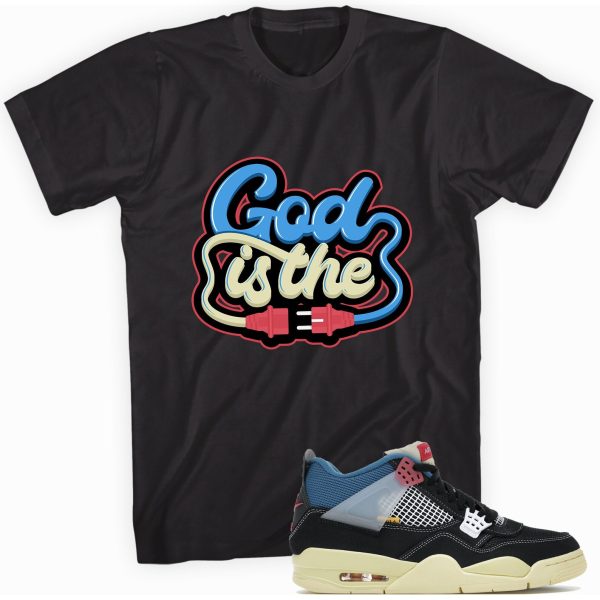 God Plug Shirt Made to Match Jordan 4 Retro Union Off Noir Jezsport.com