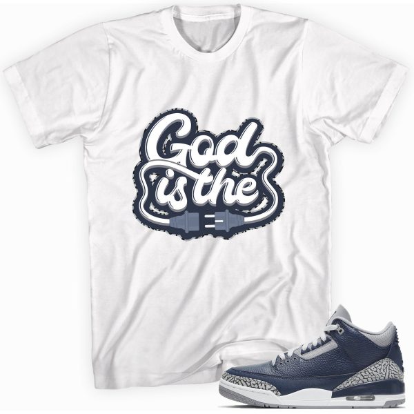 God Plug Shirt Matches Jordan 3 Retro Midnight Navy Jezsport.com