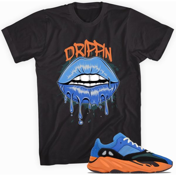 Custom Shirt made to match Yeezy Boost 700 Bright Blue T-Shirt - Drippin LipsMatching Outfits Jezsport.com