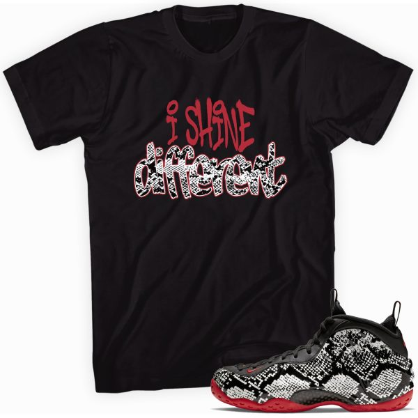 Shine Different Shirt Made to Match Foamposite One Albino Snakeskin Jezsport.com