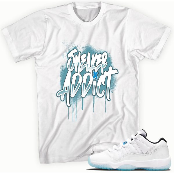 Sneaker Addict T-shirt Made To Match Jordan 11 Retro Low Legend Blue Jezsport.com