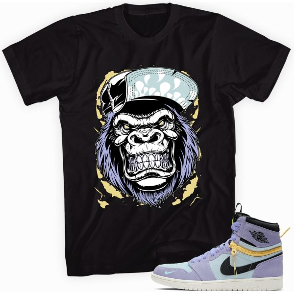 Gorilla Beast T-shirt Made To Match Jordan 1 Purple Jezsport.com