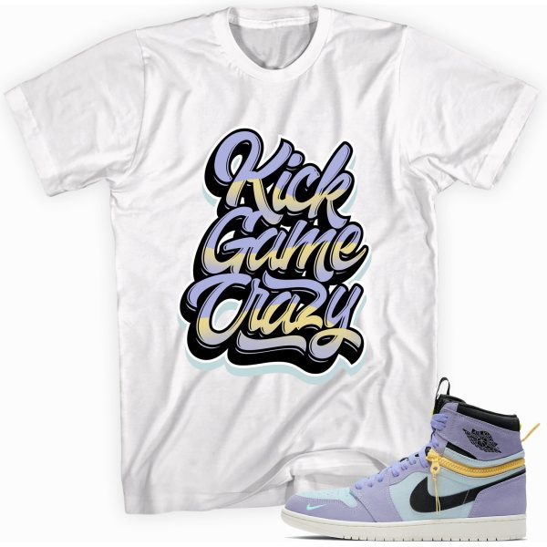 Kick Game Crazy T-shirt Made To Match Jordan 1 Purple Jezsport.com