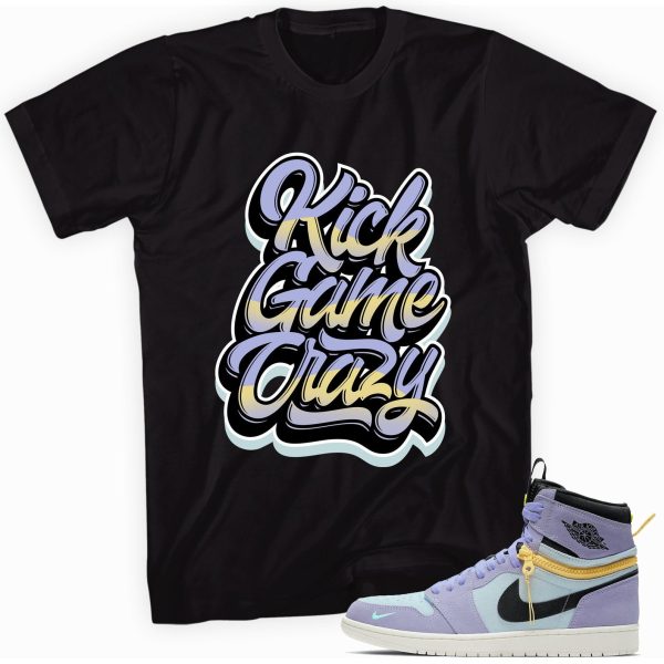 Kick Game Crazy T-shirt Made To Match Jordan 1 Purple Jezsport.com