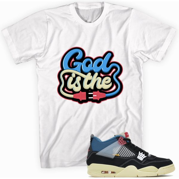 God Plug Shirt Made to Match Jordan 4 Retro Union Off Noir Jezsport.com