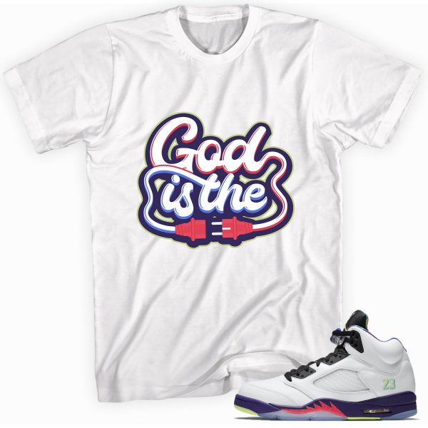 God Is The Plug Made To Match Jordan 5 Retro Alternate Bel-Air Black Jezsport.com