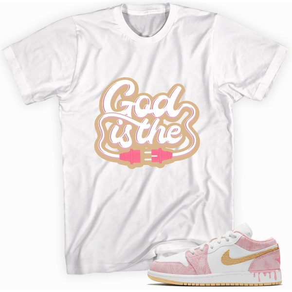 God Is The Plug T-shirt Made To Match Jordan 1 Low Paint Drip Jezsport.com