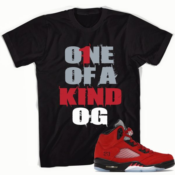 One of A Kind Sneaker Shirt Made for Jordan 5 Retro Raging Bull Red (2021) Jezsport.com