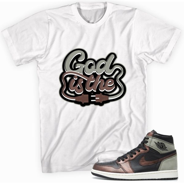 God Plug Shirt Made to Match Air Jordan 1 Retro High OG Patina Jezsport.com